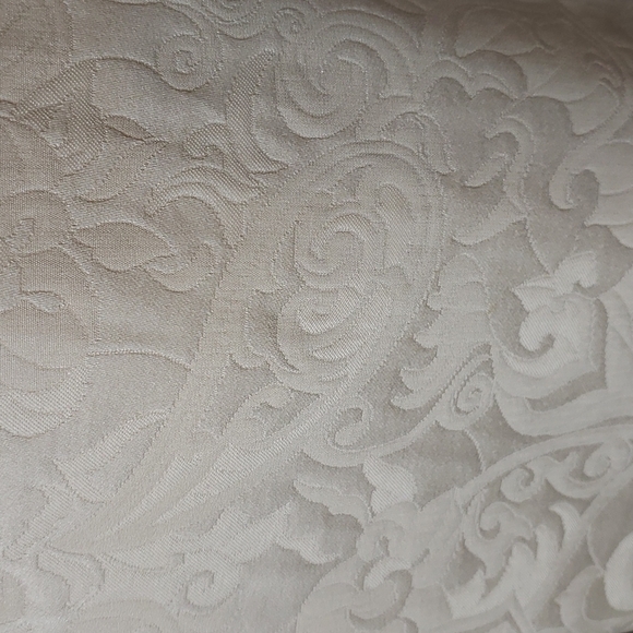 Vintage Allison Taylor Nights Cream Quilted Paisley Motif 80s A Line Full Preppy - Picture 12 of 15